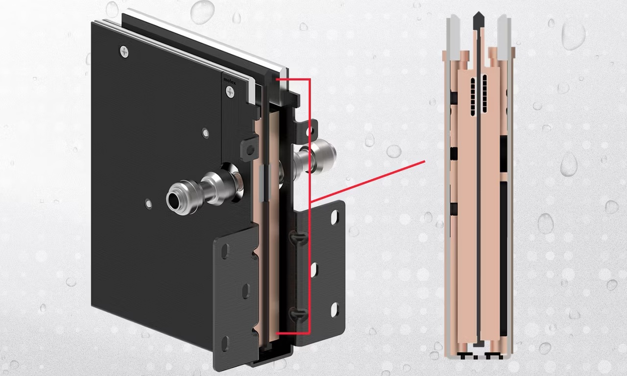 Molex жидкостно-охлаждаемая шина питания на 15000 А